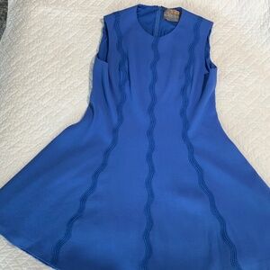 Lela Rose Women’s Cobalt Wave Blue Sleeveless Dress Size 18 – Preowned (S1)